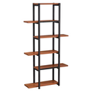 Polcállvány, fekete/rusztikus fa, LEMY