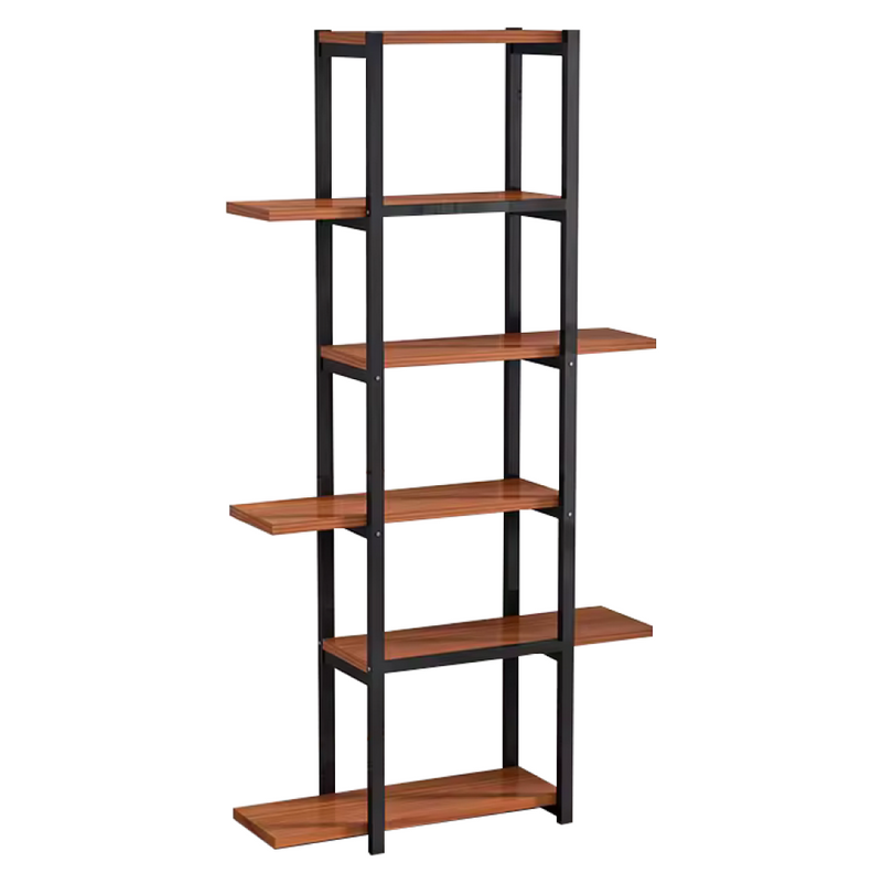 Polcállvány, fekete/rusztikus fa, LEMY