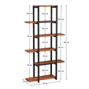 Polcállvány, fekete/rusztikus fa, LEMY