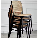 Rakásolható szék, fekete/bézs, LENITA