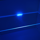 Nappali sor LED világítással, fehér/fekete- extra magas fényű HG, LEO