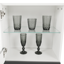 Nappali sor LED világítással, fehér/fekete- extra magas fényű HG, LEO