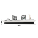 Nappali sor LED világítással, fehér/fekete- extra magas fényű HG, LEO