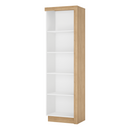 Könyvespolc LYOR01, tölgy riviera/fehér, balos, LEONARDO