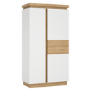 Szekrény LYOS01, tölgy riviera/fehér extra magas fényű, LEONARDO