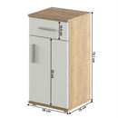 Alsó szekrény, sonoma tölgy/matt fehér, LESSY NEW 03