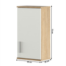 Faliszekrény, sonoma tölgy/matt fehér LESSY NEW 04