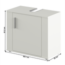 Szekrény mosogató alá, matt fehér, LESSY NEW 02