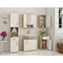 Szekrény mosogató alá, sonoma tölgy/matt fehér, LESSY NEW 02