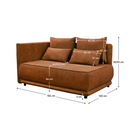 Kihúzható kanapé, terrakotta, balos, LIAMI