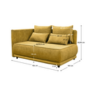Kihúzható kanapé, mustárszínű, balos, LIAMI