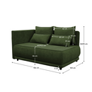 Kihúzható kanapé, zöld, balos, LIAMI