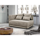 Kihúzható kanapé, bézsesszürke Taupe, balos, LIAMI