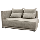 Kihúzható kanapé, bézsesszürke Taupe, balos, LIAMI