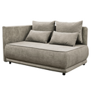 Kihúzható kanapé, bézsesszürke Taupe, balos, LIAMI