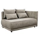 Kihúzható kanapé, bézsesszürke Taupe, jobbos, LIAMI