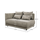 Kihúzható kanapé, bézsesszürke Taupe, balos, LIAMI