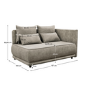 Kihúzható kanapé, bézsesszürke Taupe, jobbos, LIAMI