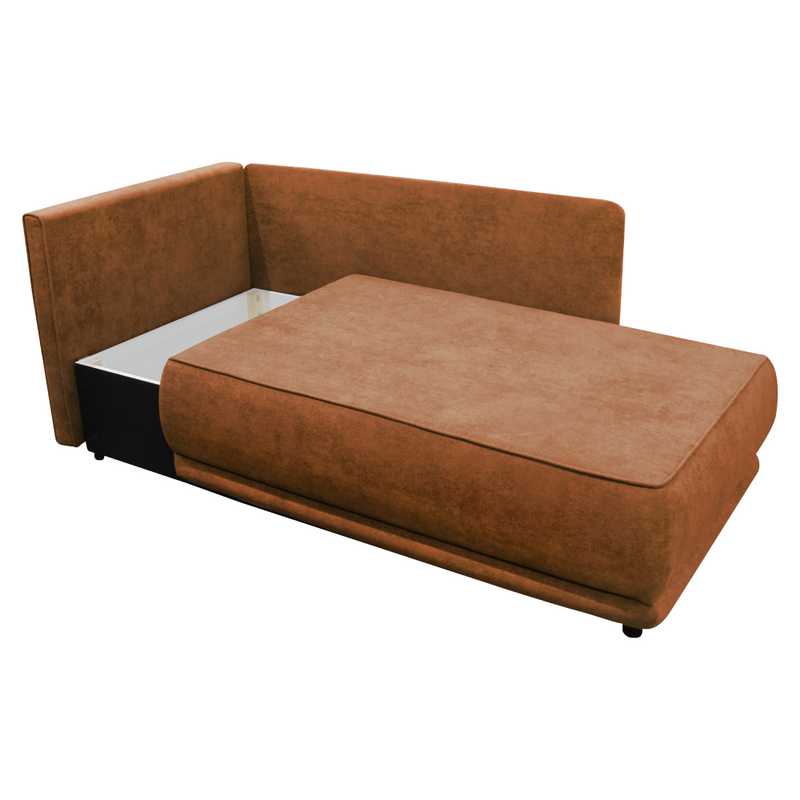 Kihúzható kanapé, terrakotta, balos, LIAMI