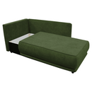 Kihúzható kanapé, zöld, balos, LIAMI