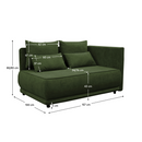 Kihúzható kanapé, zöld, jobbos, LIAMI