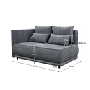 Kihúzható kanapé, szürke, balos, LIAMI
