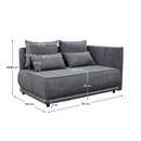 Kihúzható kanapé, szürke, jobbos, LIAMI