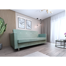 Kihúzható kanapé, mentazöld, LILANA