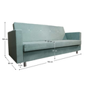 Kihúzható kanapé, mentazöld, LILANA