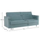 Kihúzható kanapé, mentazöld, LILANA