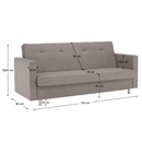 Kihúzható kanapé, szürkésbézs Taupe, LILANA