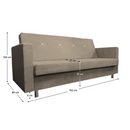 Kihúzható kanapé, szürkésbézs Taupe, LILANA