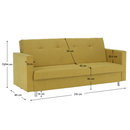 Kihúzható kanapé, sárga, LILANA