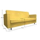 Kihúzható kanapé, sárga, LILANA