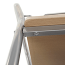 Zsúrasztal, bükk + ezüst fém, LIMA