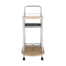 Zsúrasztal, bükk + ezüst fém, LIMA