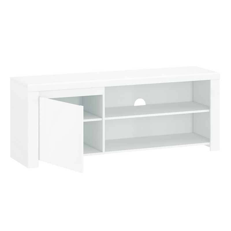 TV asztal 1D/160, fehér fényes, LINDY