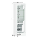 Vitrin 1D1W1S, fehér fényes, LINDY