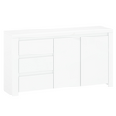 Komód 2D3S, fehér fényes, LINDY