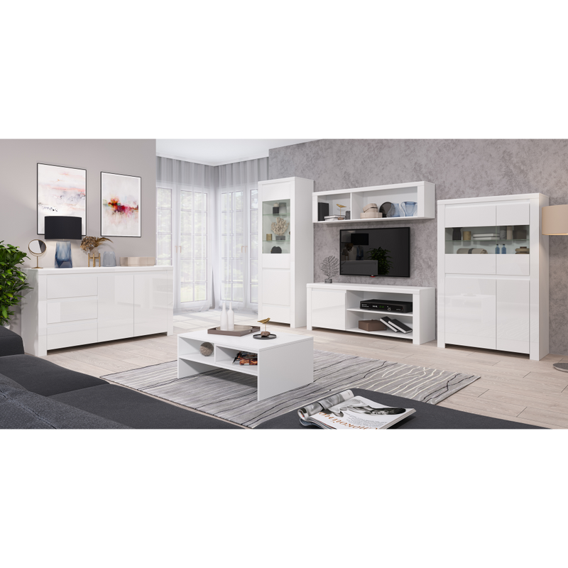 Dohányzóasztal 90, fehér, LINDY