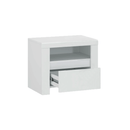 Éjjeliszekrény 1S, fehér fényes, LINDY