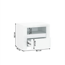 Éjjeliszekrény 1S, fehér fényes, LINDY