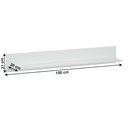 Polc 150, fehér, LINDY