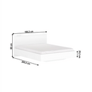 Franciaágy, 160x200, fehér, LINDY
