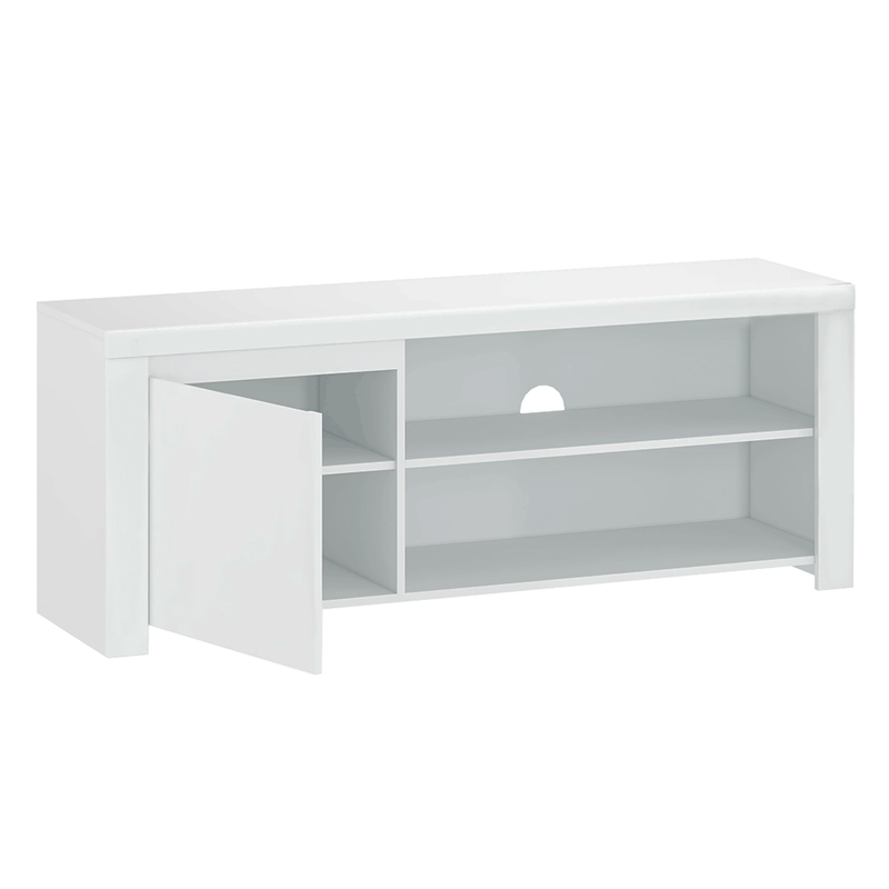 TV asztal 1D/160, fehér fényes, LINDY