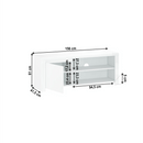 TV asztal 1D/160, fehér fényes, LINDY