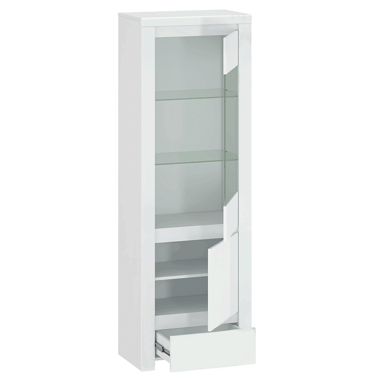 Vitrin 1D1W1S, fehér fényes, LINDY