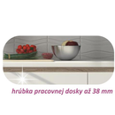 Alsószekrény három fiókkal D60, fehér magas fényű HG, LINE