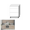 Alsószekrény három fiókkal, tölgy sonoma, LINE D60S3