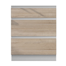 Alsószekrény három fiókkal, tölgy sonoma, LINE D60S3